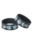 I Love You To The Moon Rubber Bracelet 2 Pack, , alternate