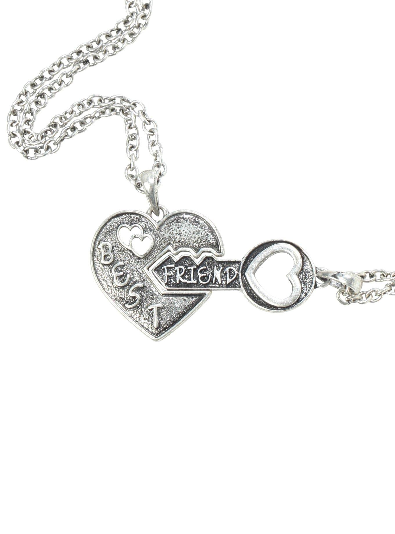 Heart & Key BFF Necklace Set, , alternate