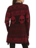 Iron Fist Black Red My Christmas Sweater Girls Flyaway Cardigan, , alternate