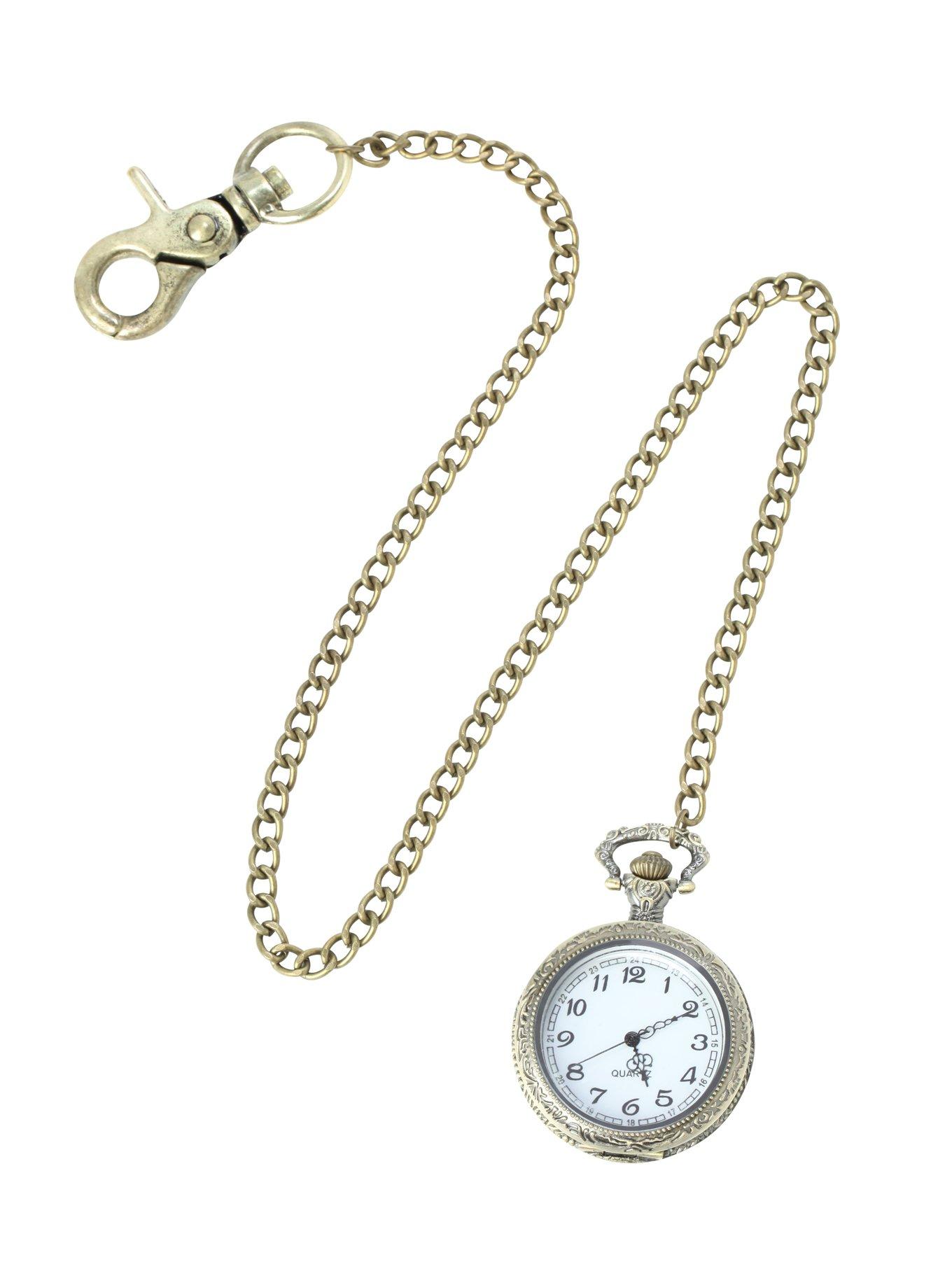 Burnished Gold Pocket Watch, , alternate