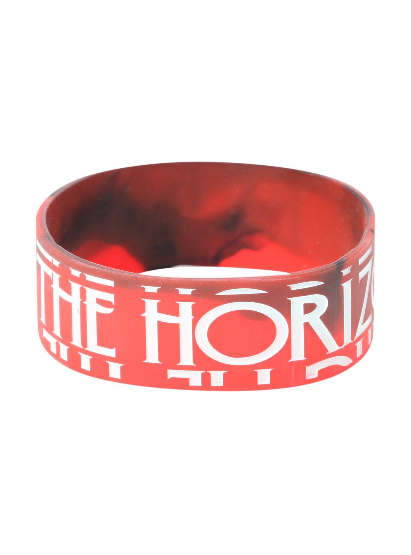 Bring Me The Horizon Red And White Rubber Bracelet, , alternate