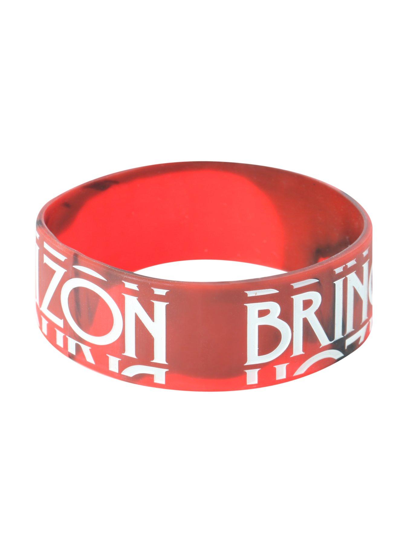 Bring Me The Horizon Red And White Rubber Bracelet, , alternate