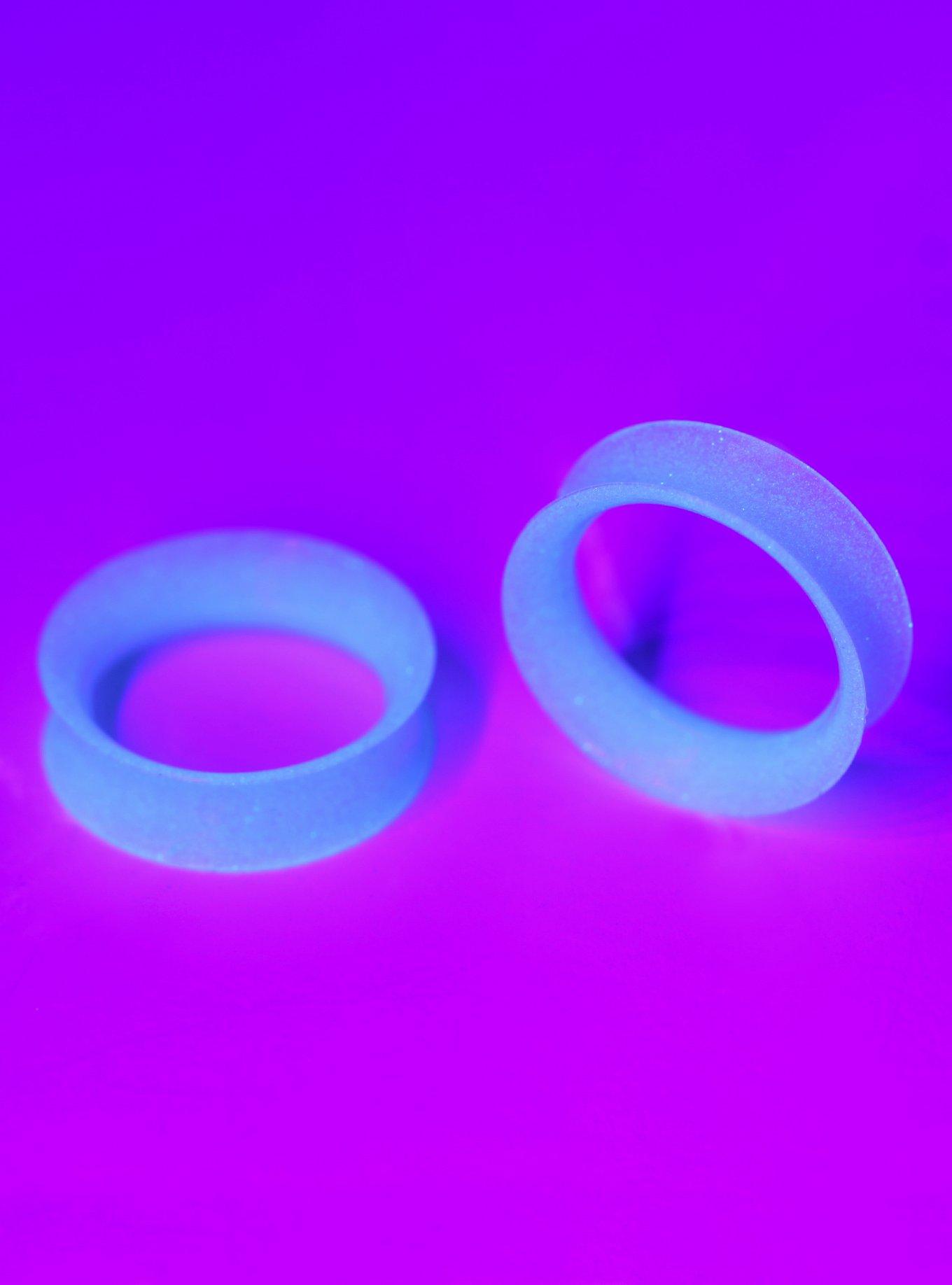 Glow Blue Silicone Eyelet Plugs 2 Pack, , alternate