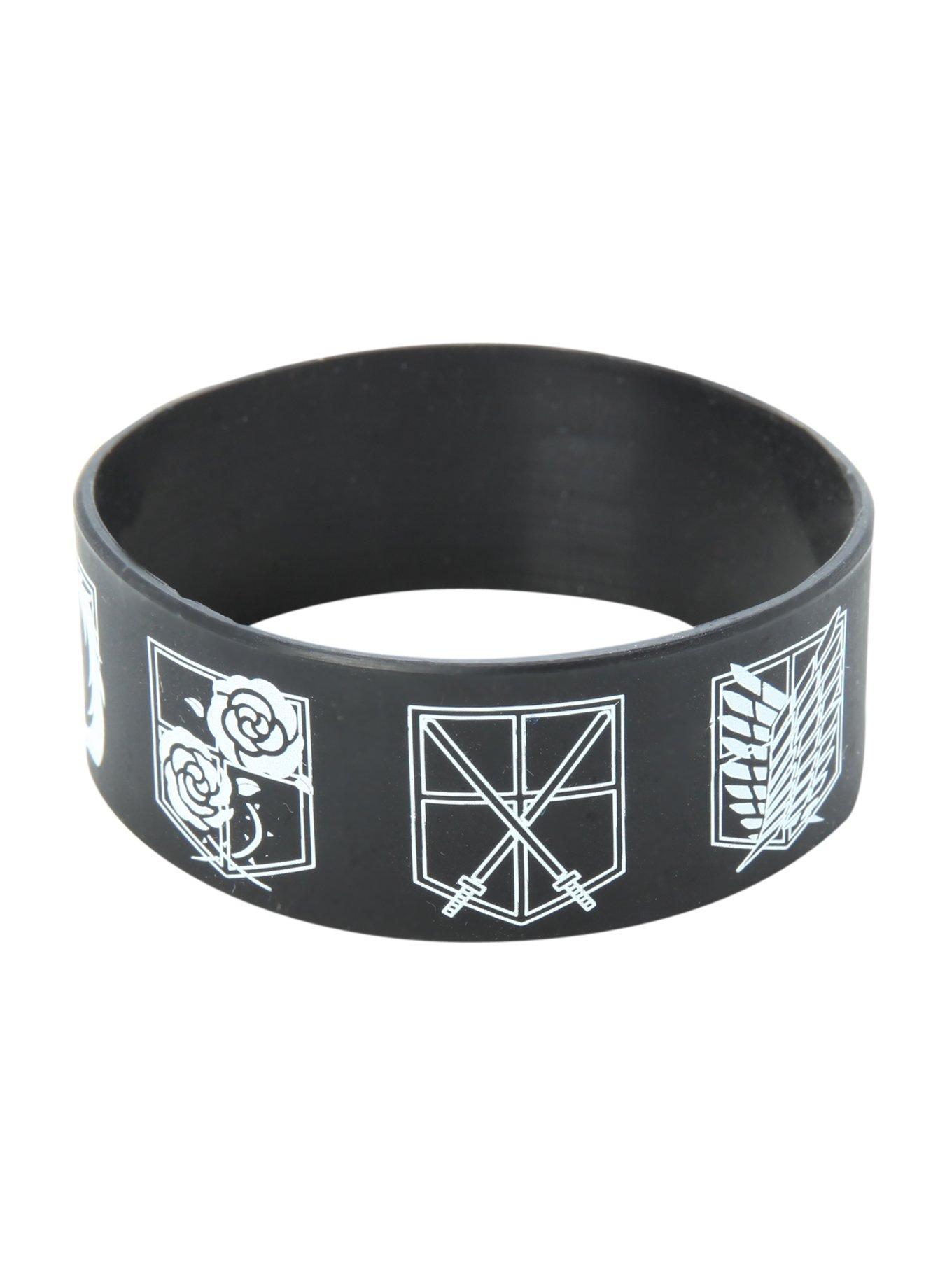 Attack On Titan Shields Rubber Bracelet, , alternate