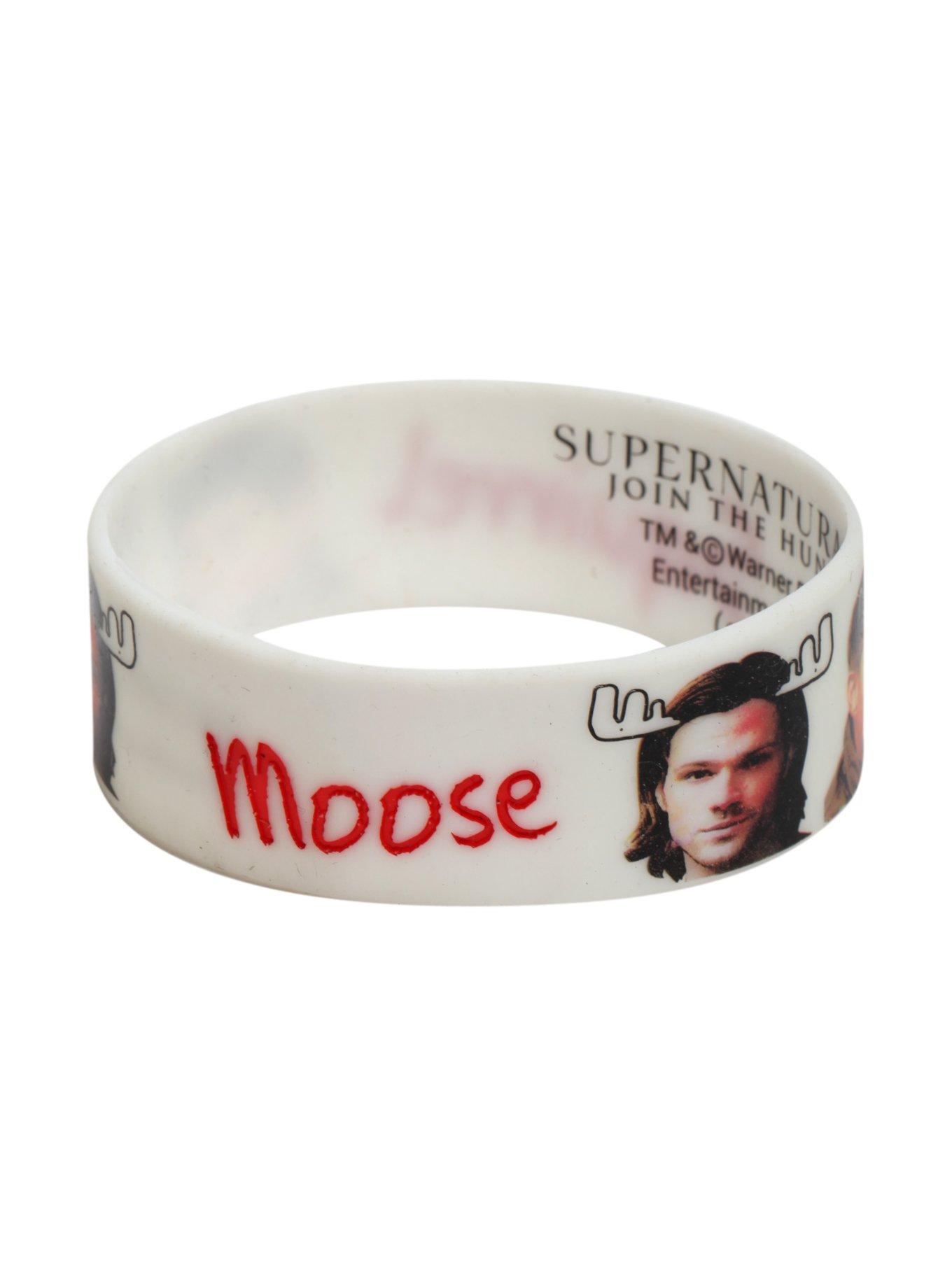 Supernatural Moose & Squirrel Rubber Bracelet, , alternate