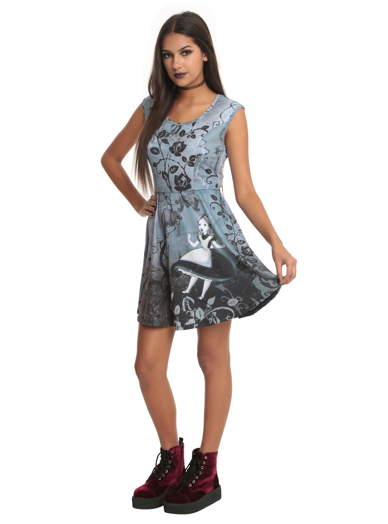 Alice In Wonderland Gothic Art Dress, , alternate