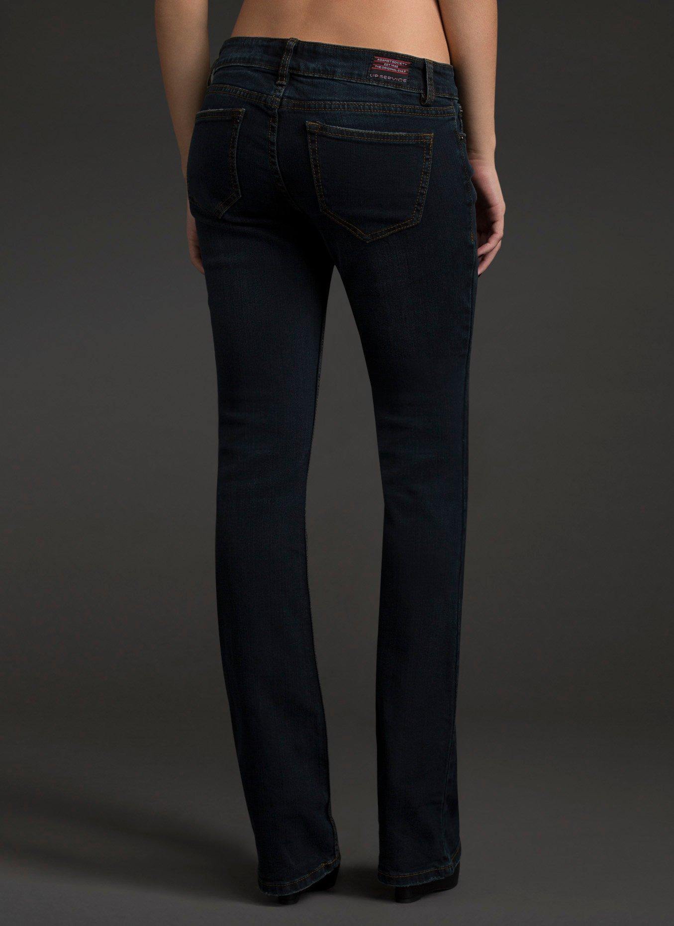 Lip Service Boot Cut Jeans, DARK BLUE, alternate