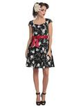 Hell Bunny Black And White Floral Dress, , alternate