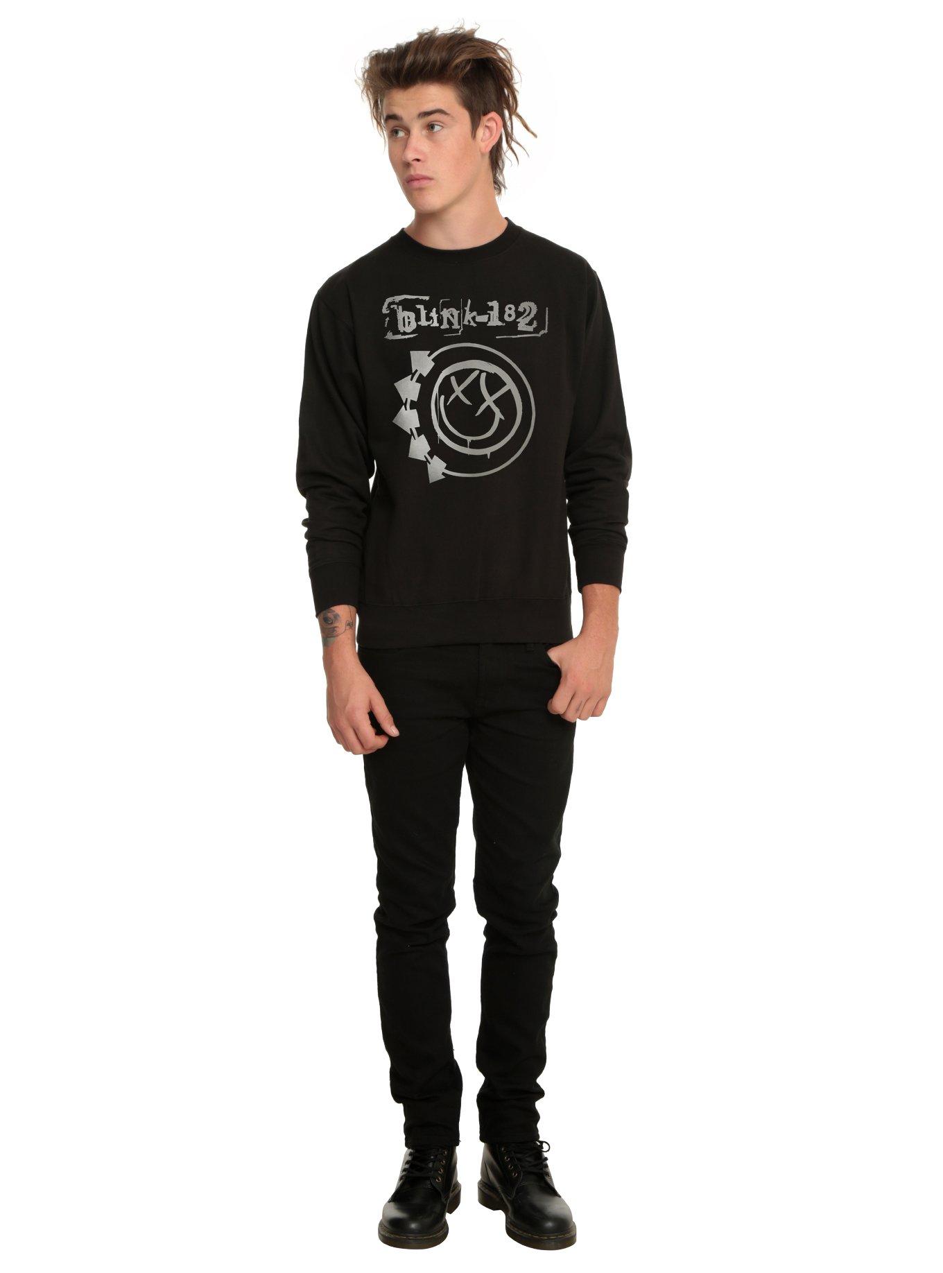 Blink-182 Smiley Logo Crew Pullover, , alternate