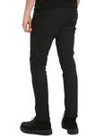 RUDE Black Tonal Stripe Zipper Skinny Jeans, BLACK, alternate