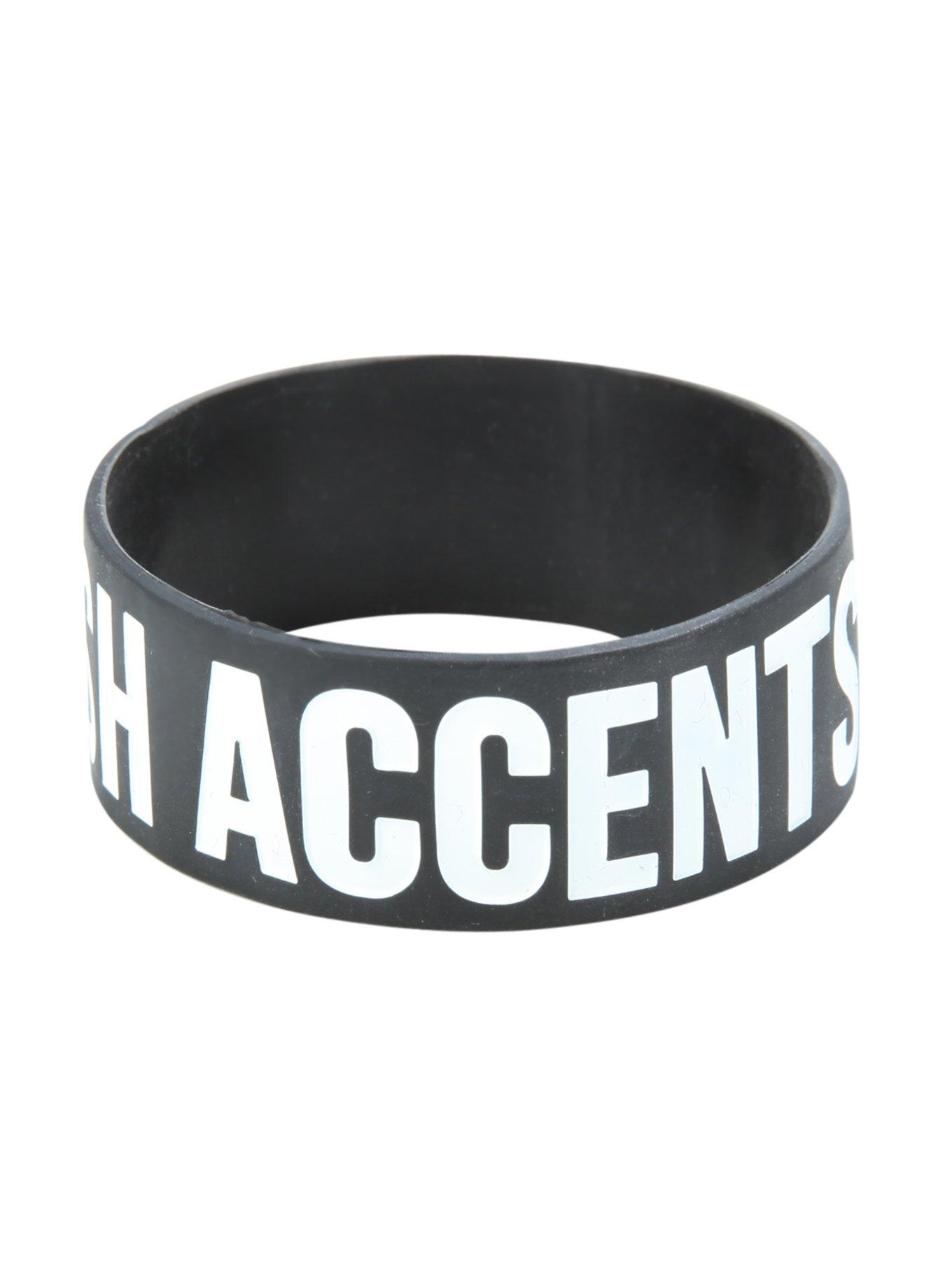 I (Heart) British Accents Rubber Bracelet, , alternate