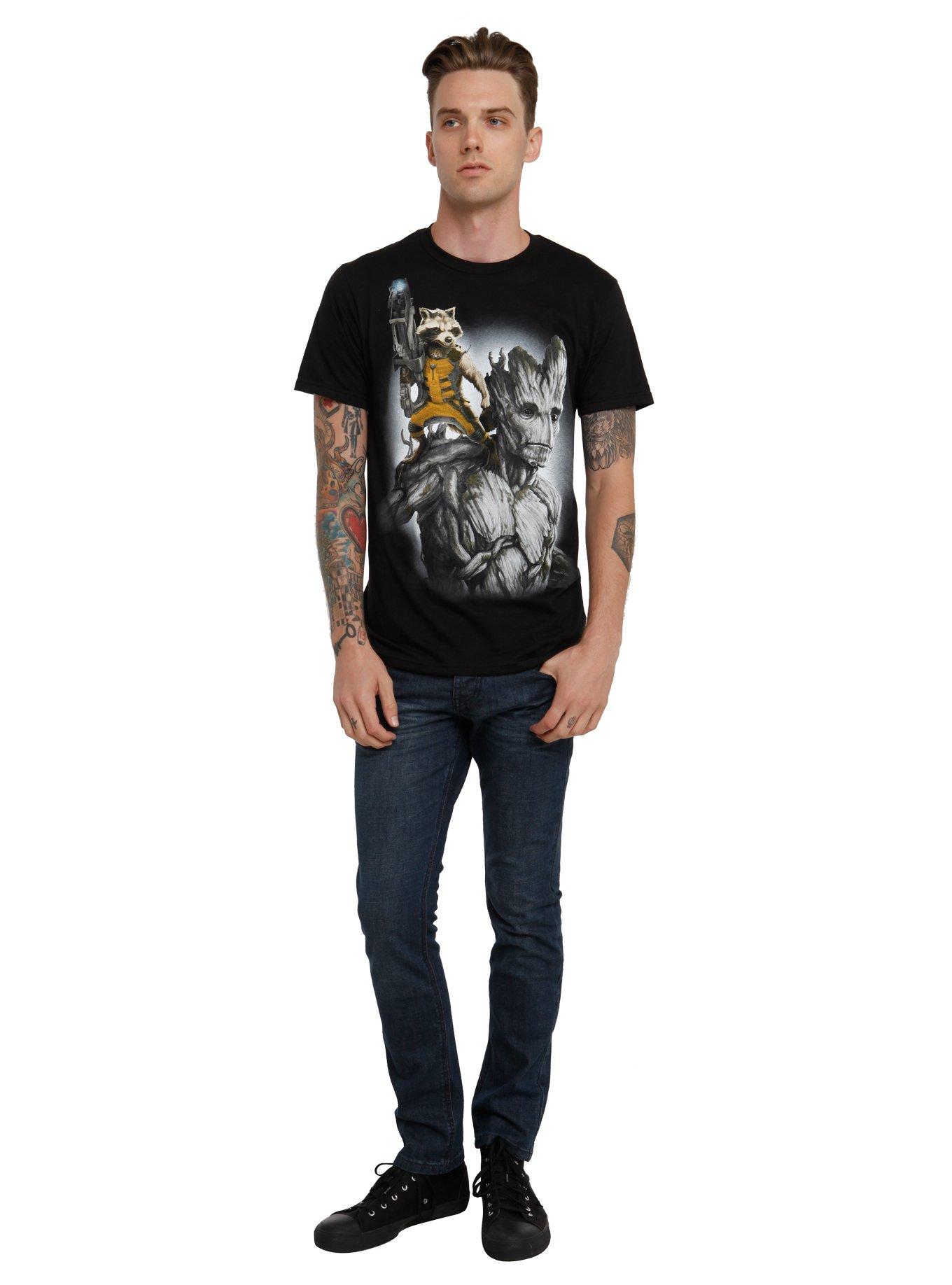 Marvel Guardians Of The Galaxy Rocket Raccoon & Groot T-Shirt, , alternate