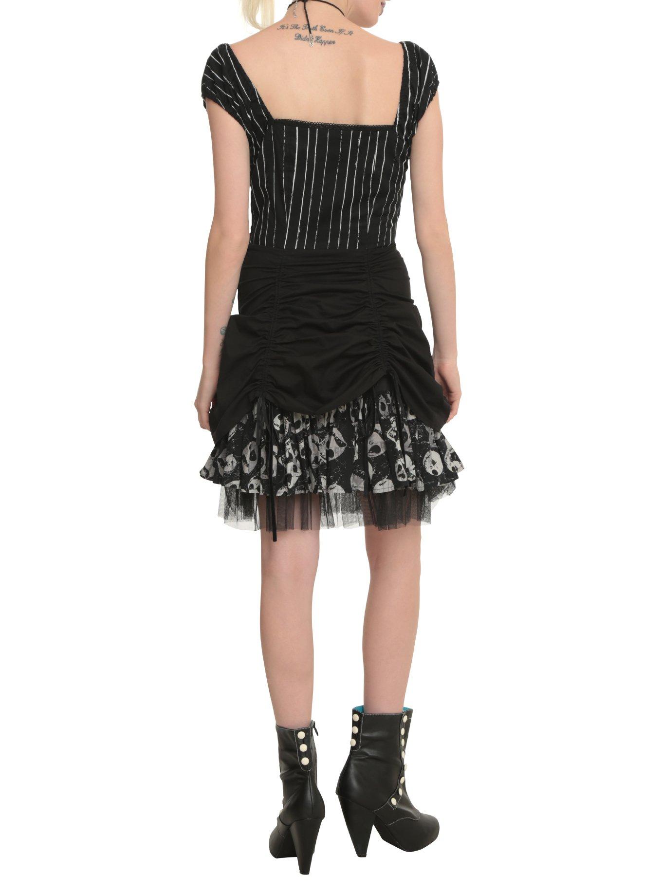 The Nightmare Before Christmas Pinstripe Lace-Up Dress, , alternate