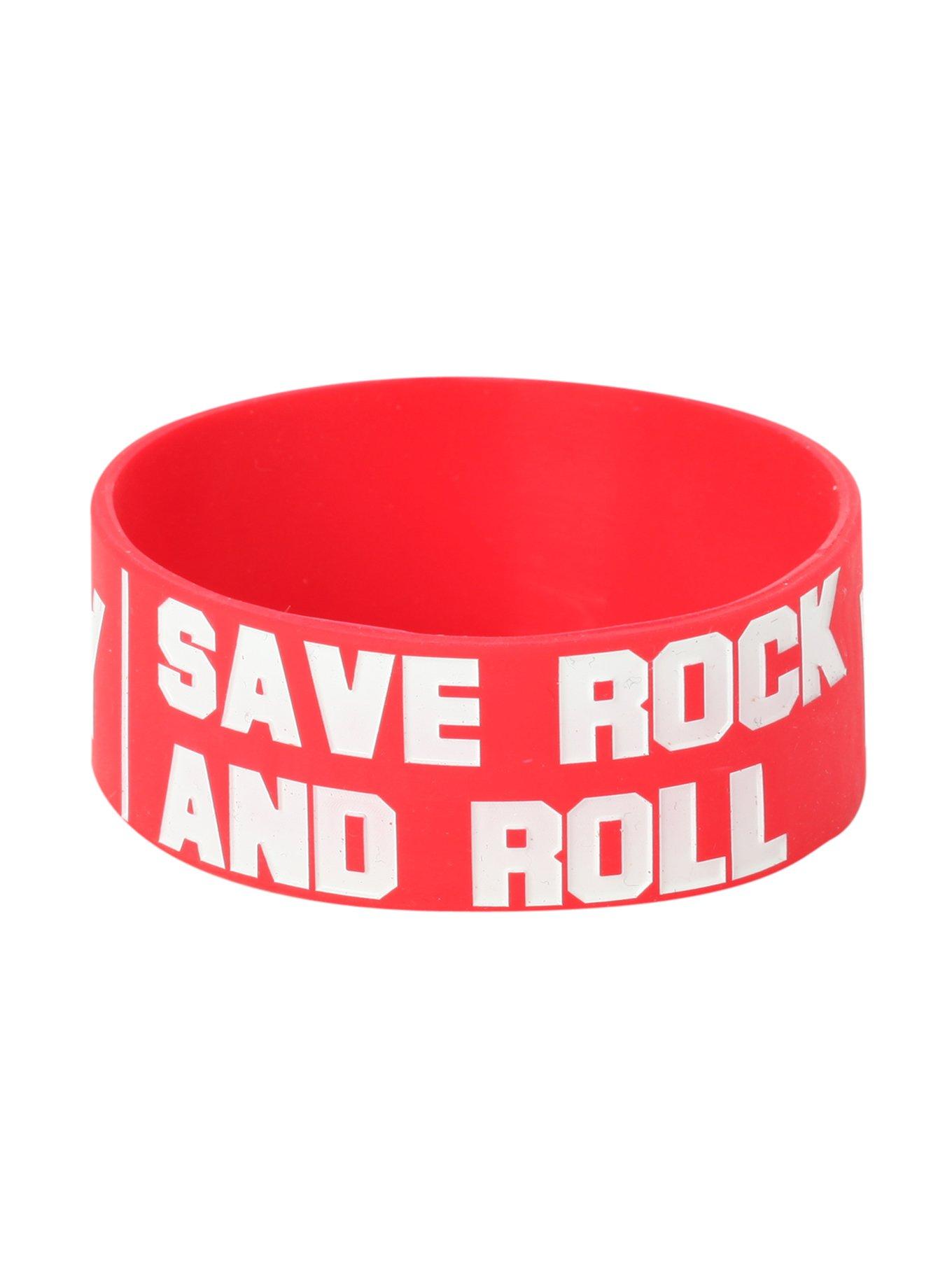 Fall Out Boy Save Rock And Roll Rubber Bracelet, , alternate