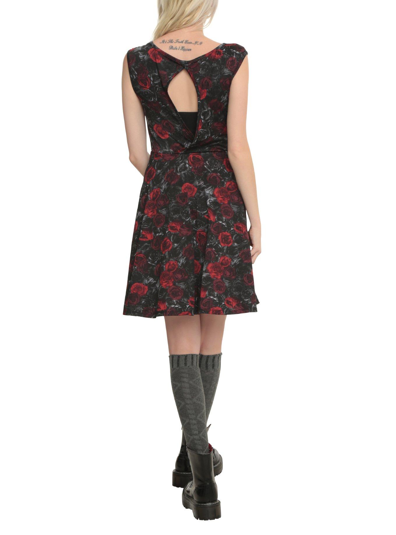 Black And Red Rose Dress, , alternate