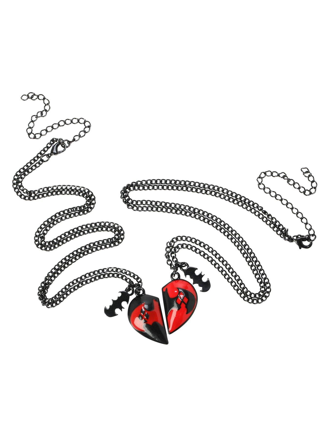 DC Comics Harley Quinn Heart Best Friends Necklace Set, , alternate