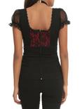 Royal Bones By Tripp Black And Red Lace Top, , alternate