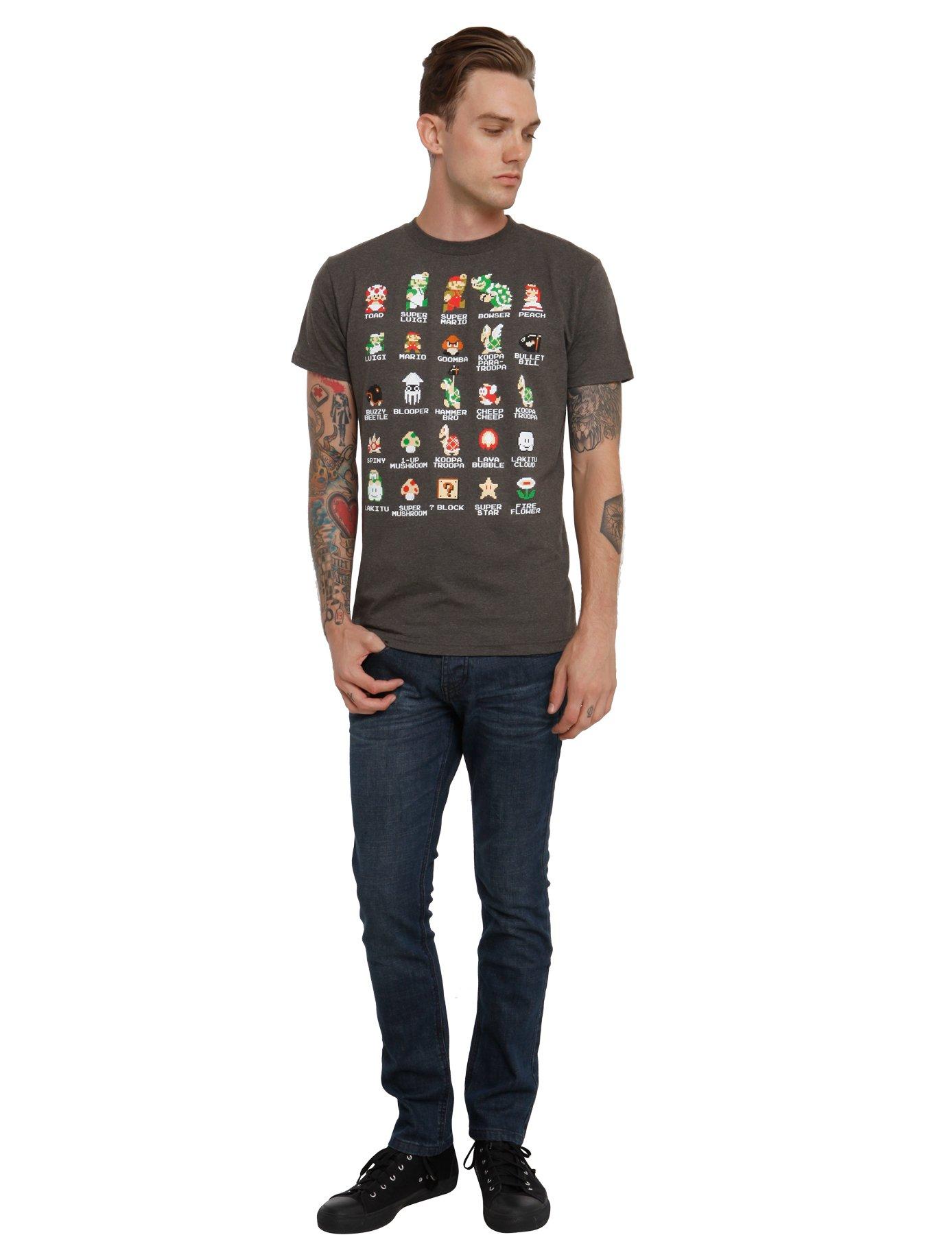 Nintendo Super Mario Bros. 8-Bit Character T-Shirt, , alternate