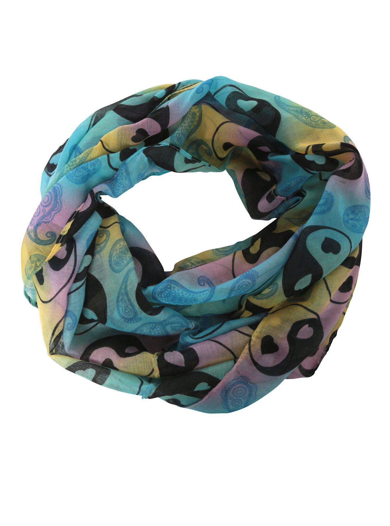 Yin-Yang Heart Paisley Scarf, , alternate