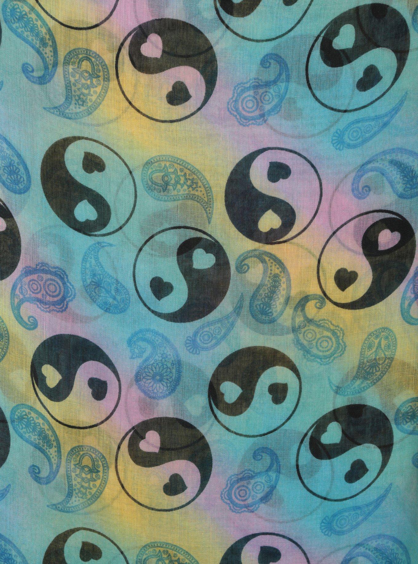 Yin-Yang Heart Paisley Scarf, , alternate