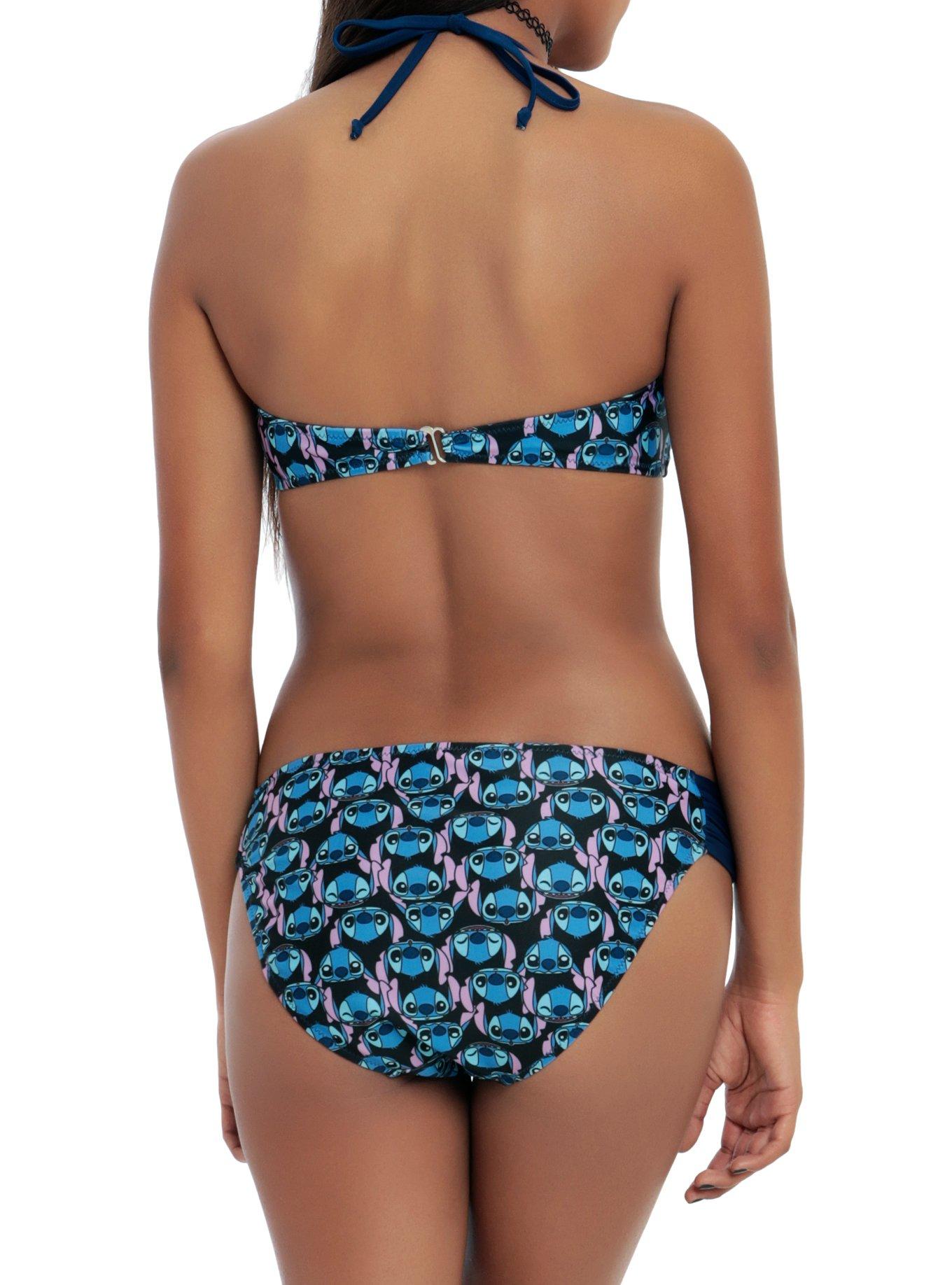 Disney Lilo & Stitch Print Swim Top, BLACK, alternate