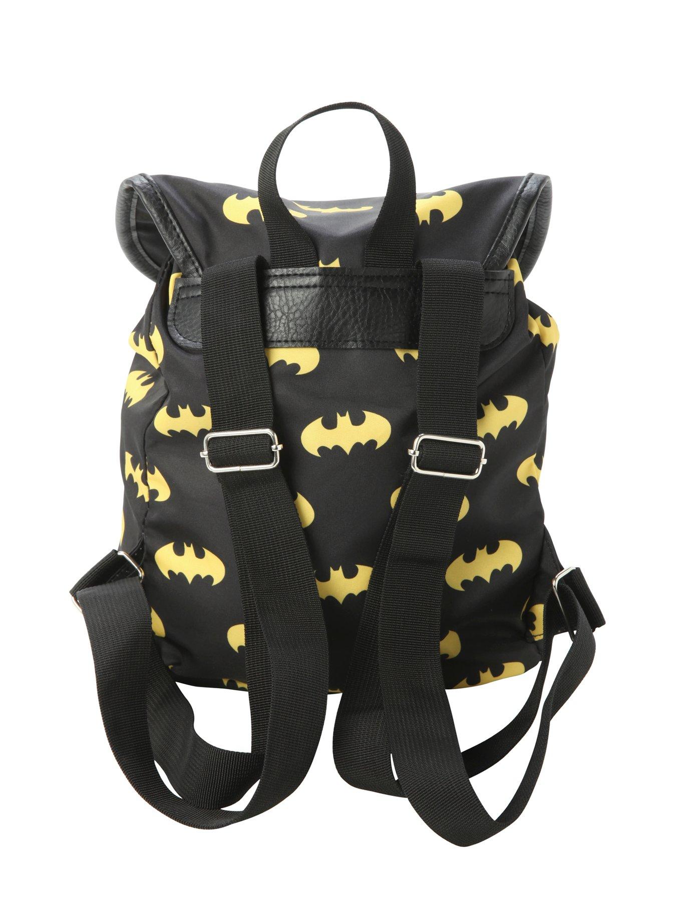DC Comics Batman Logos Mini Slouch Backpack, , alternate