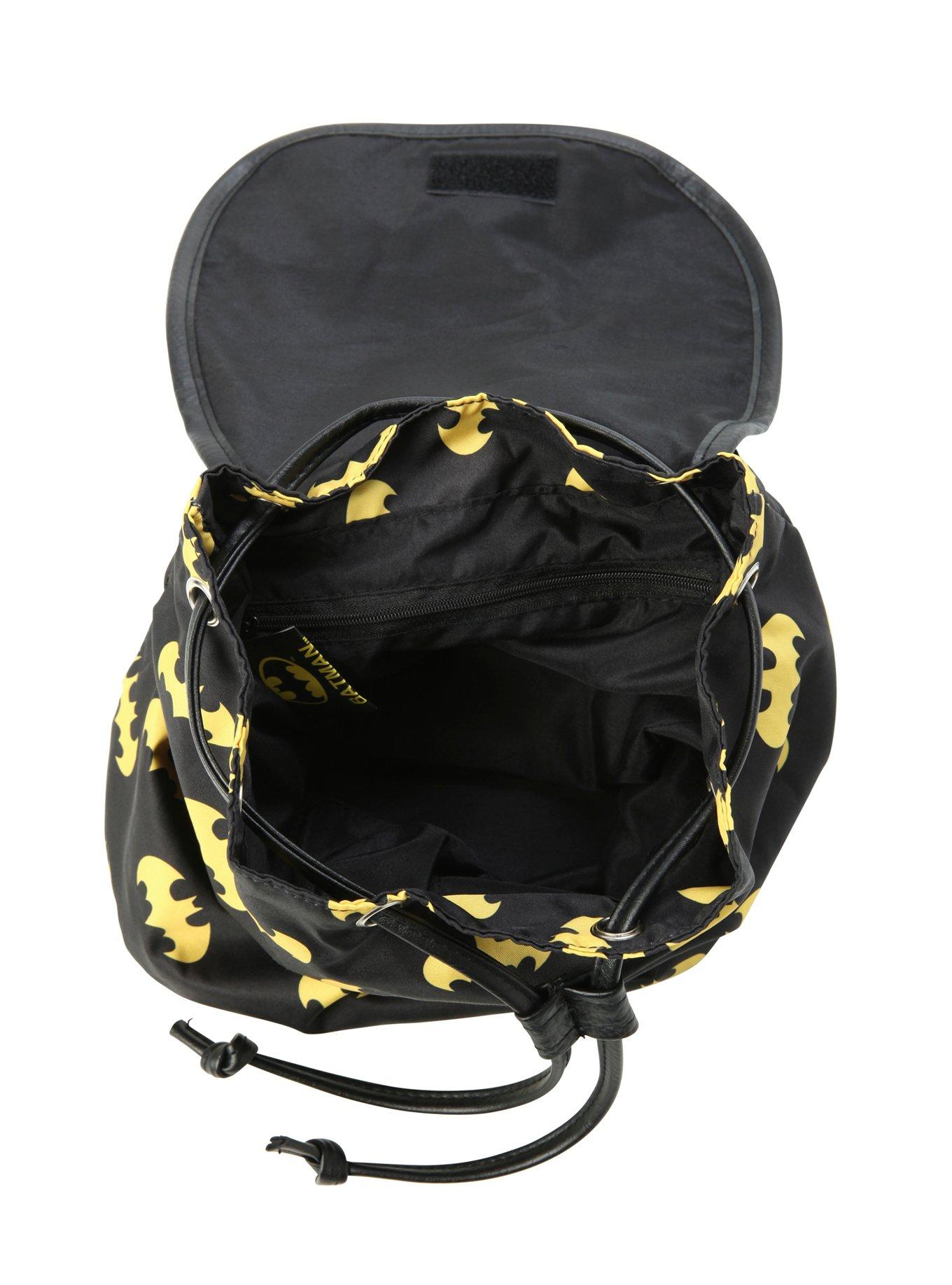 DC Comics Batman Logos Mini Slouch Backpack, , alternate