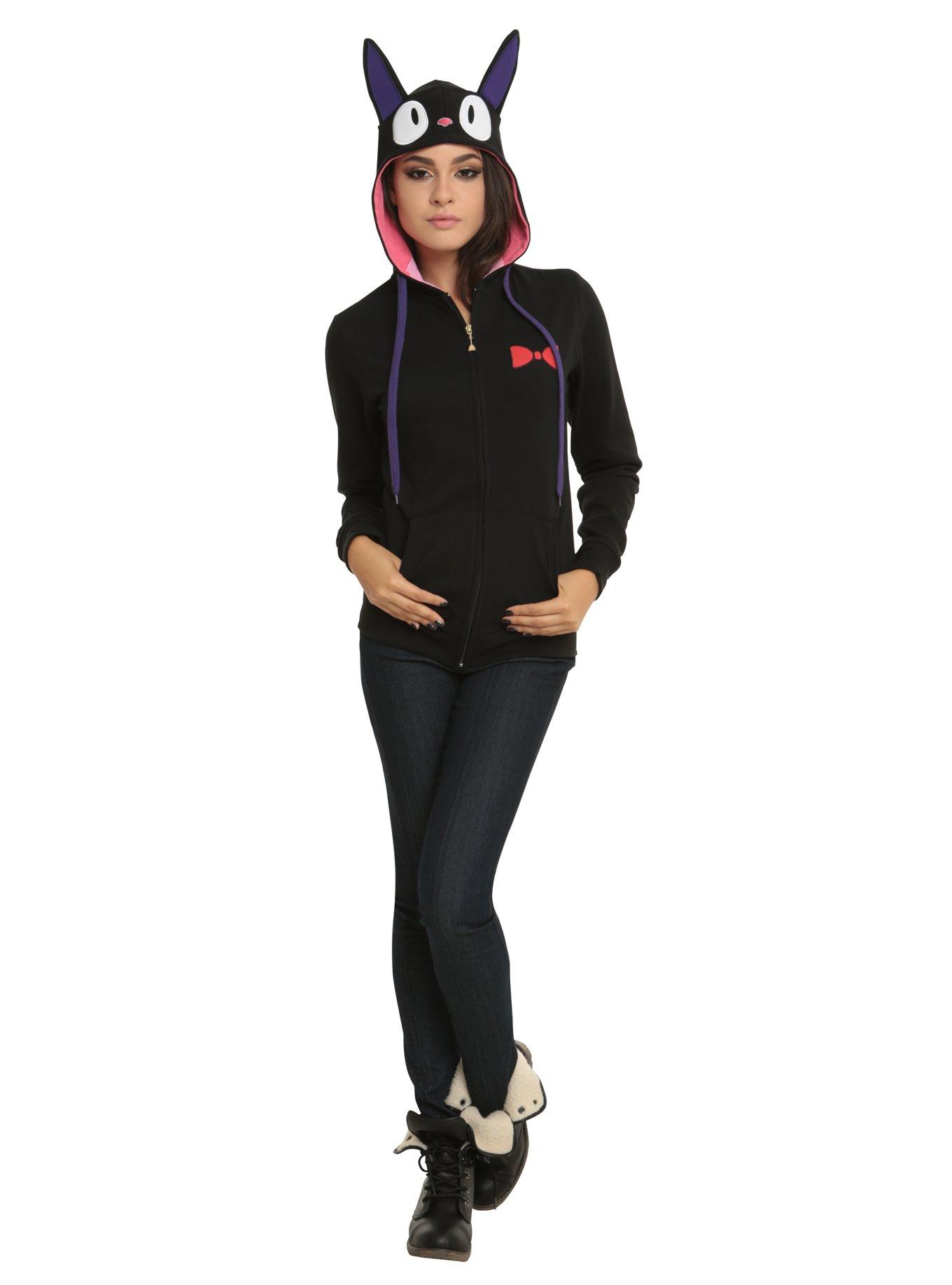 Studio Ghibli Kiki's Delivery Service Jiji Girls Costume Hoodie, , alternate