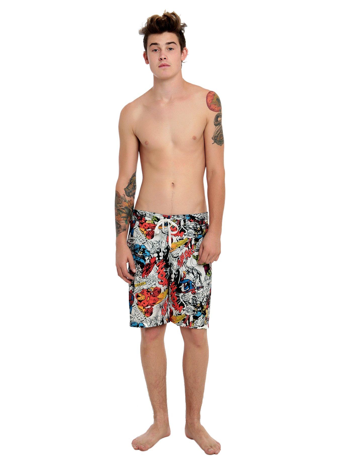 Marvel Heroes Swim Trunks, BLACK, alternate