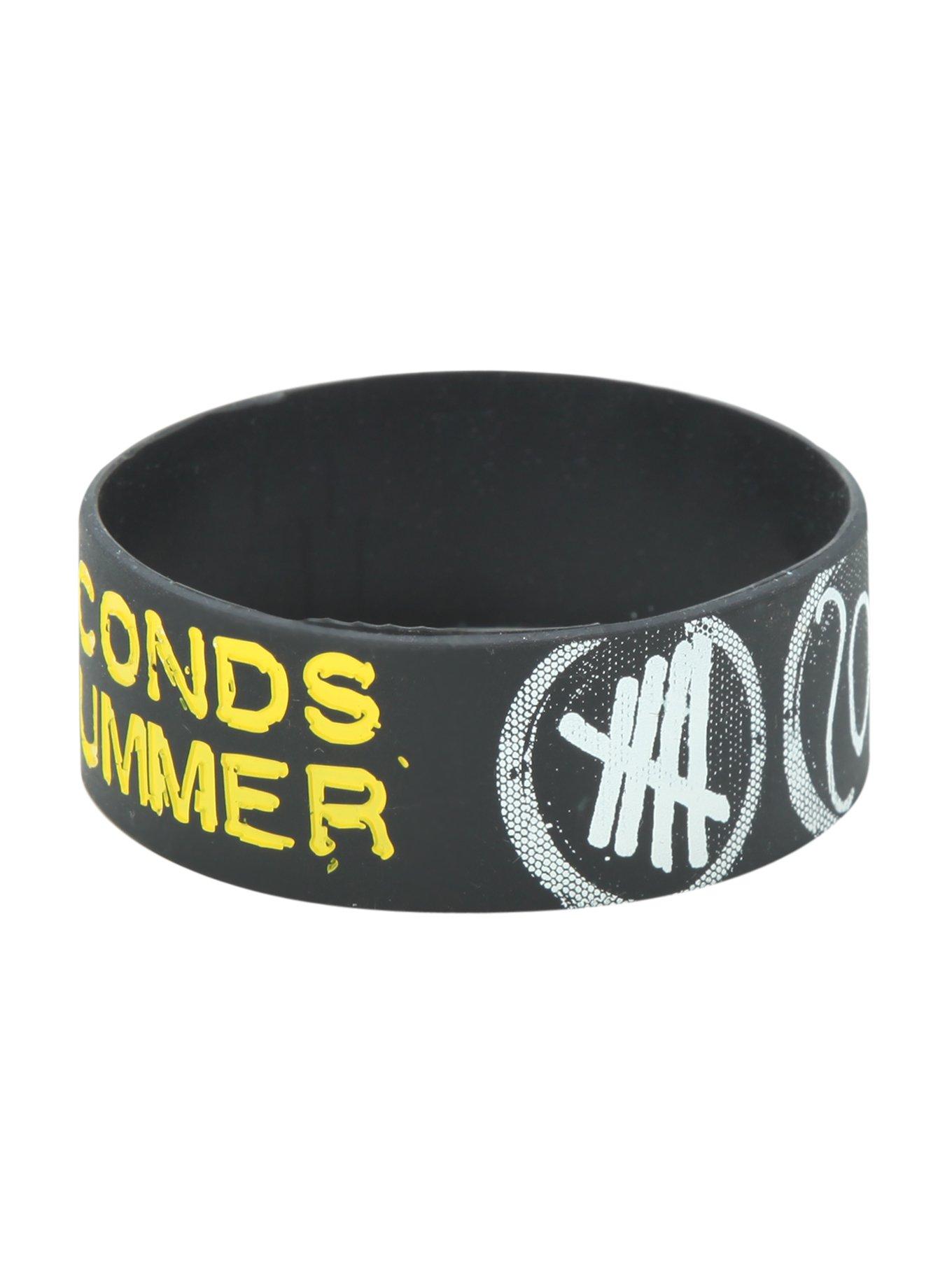5 Seconds Of Summer Symbols Rubber Bracelet, , alternate