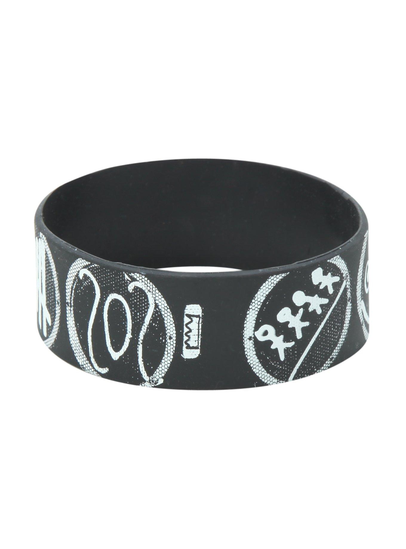 5 Seconds Of Summer Symbols Rubber Bracelet, , alternate