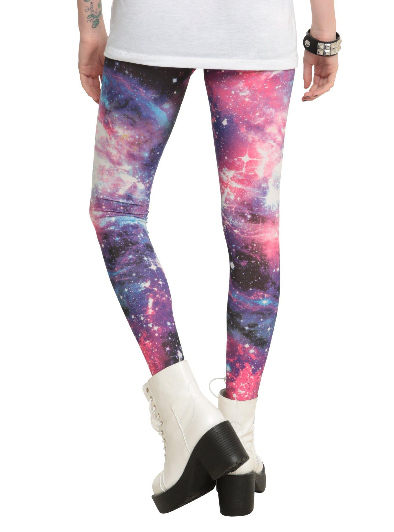 Hot Topic, Pants & Jumpsuits, Meow Mofos Galaxy Lightning Cat Leggings  Size S