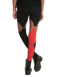 DC Comics Harleen Collection Red And Black Garter Leggings, , alternate