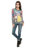 Disney Beauty And The Beast Stained Glass Girls Pullover Top, , alternate