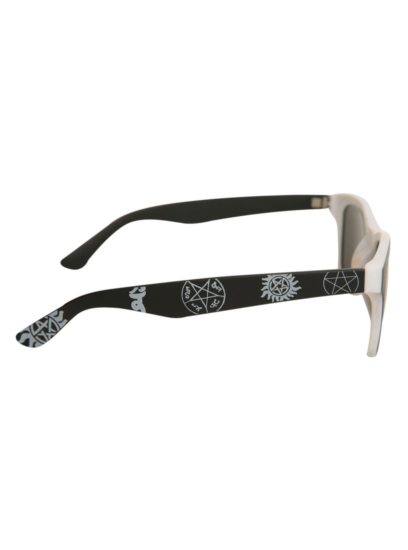 Supernatural Symbols Smooth Touch Retro Sunglasses, , alternate