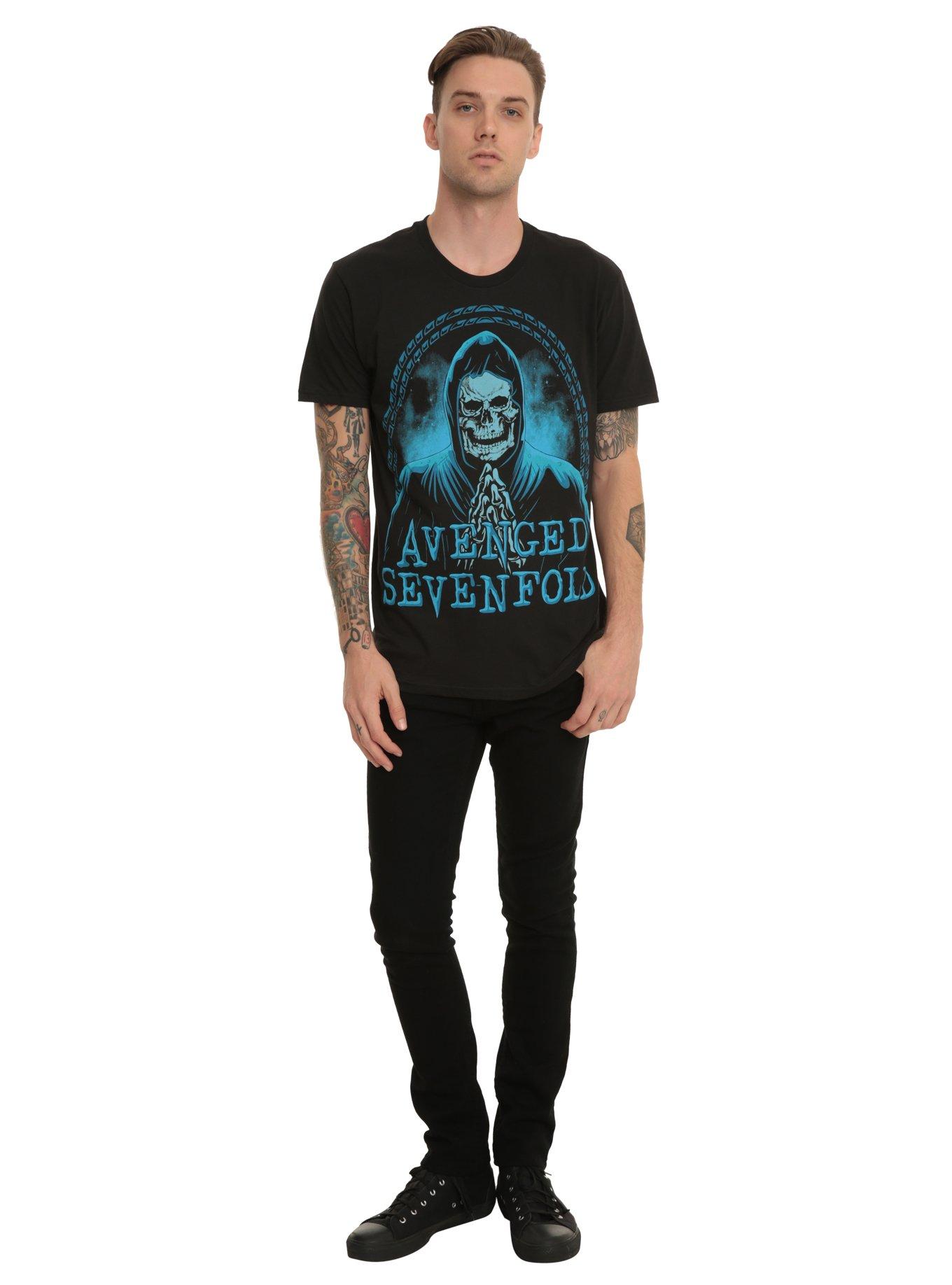Avenged Sevenfold Praying Skeleton T-Shirt, , alternate