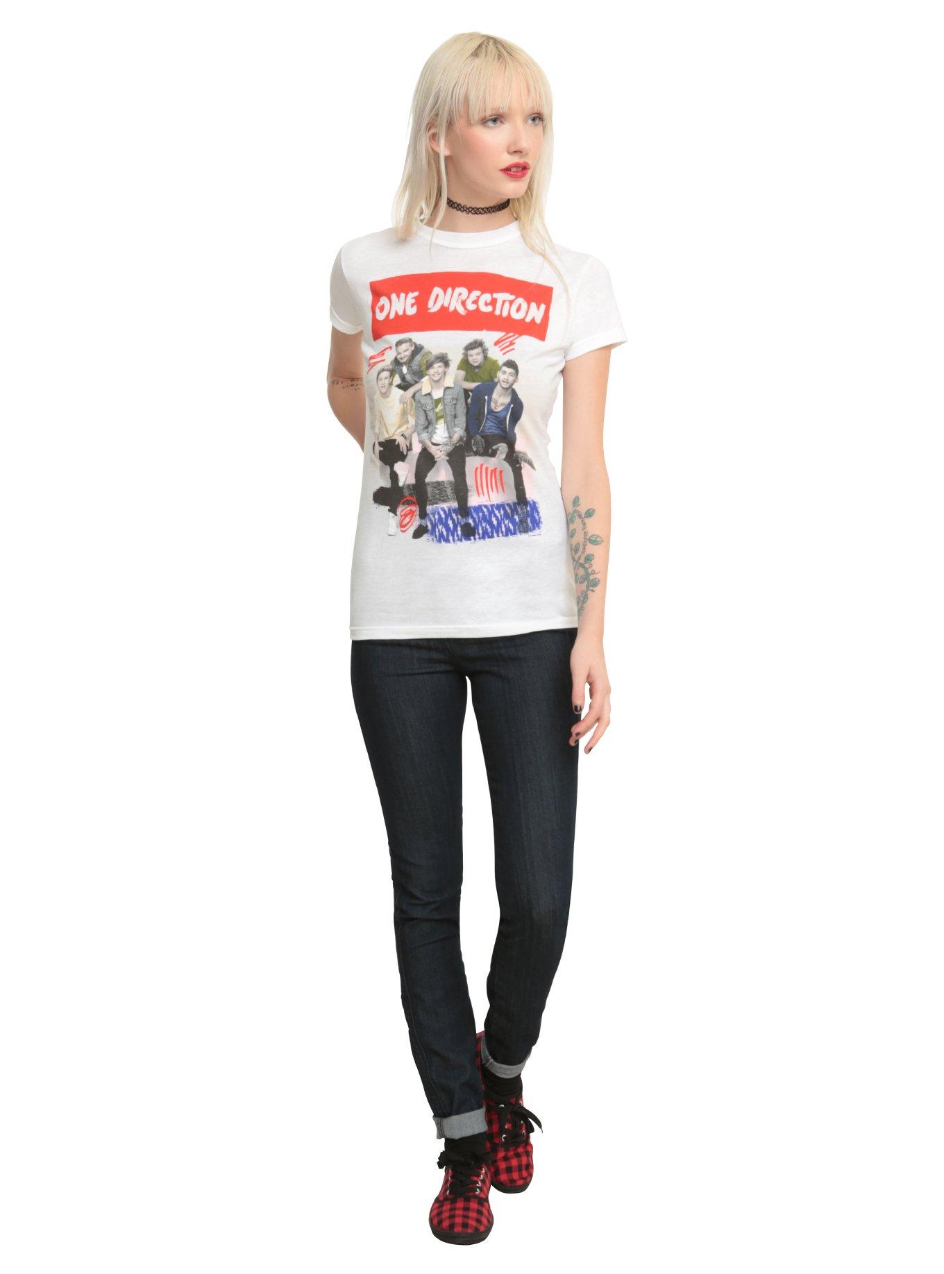 One Direction Scribbles Girls T-Shirt, , alternate