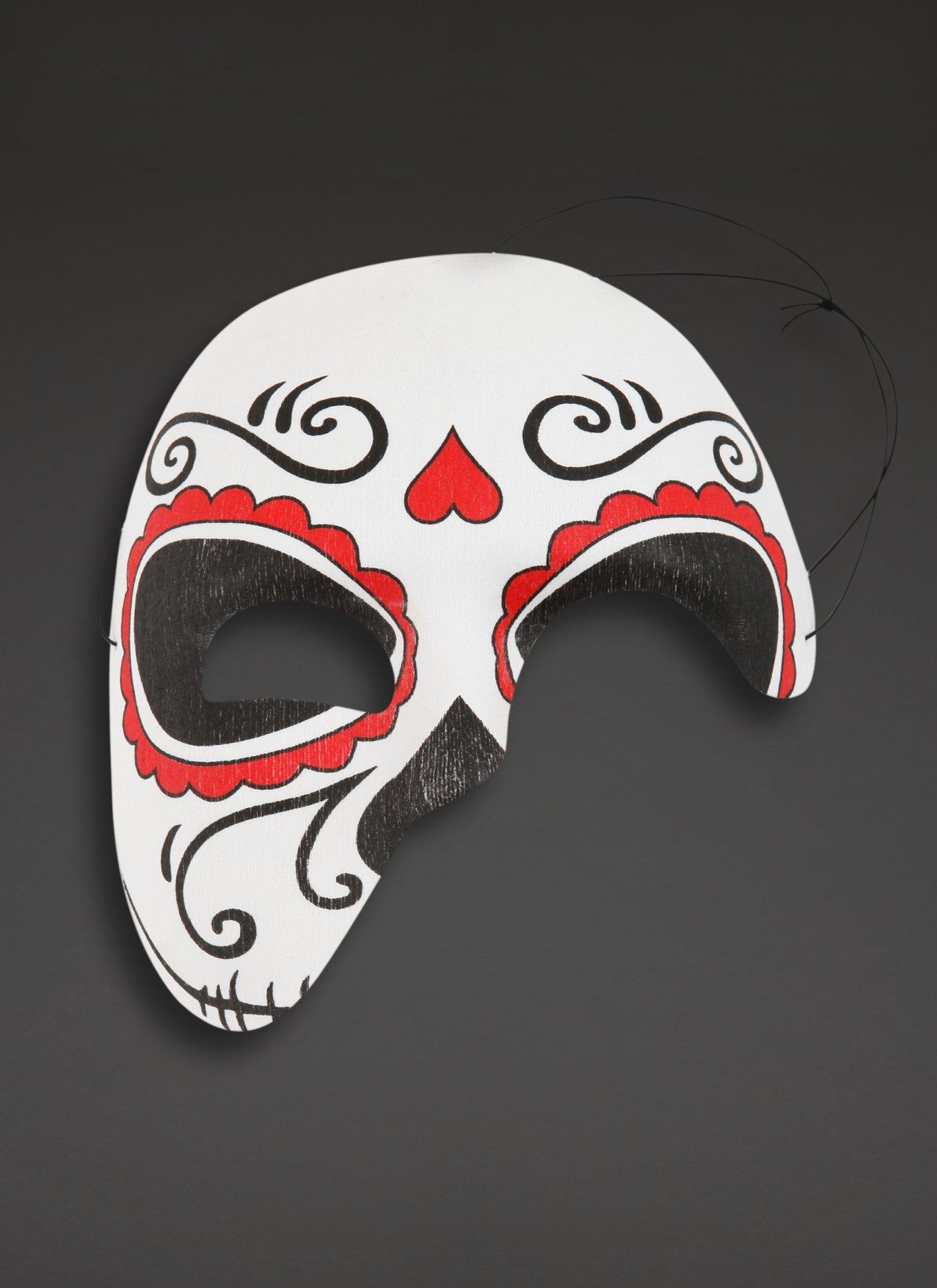 Day Of The Dead Half Mask, , alternate