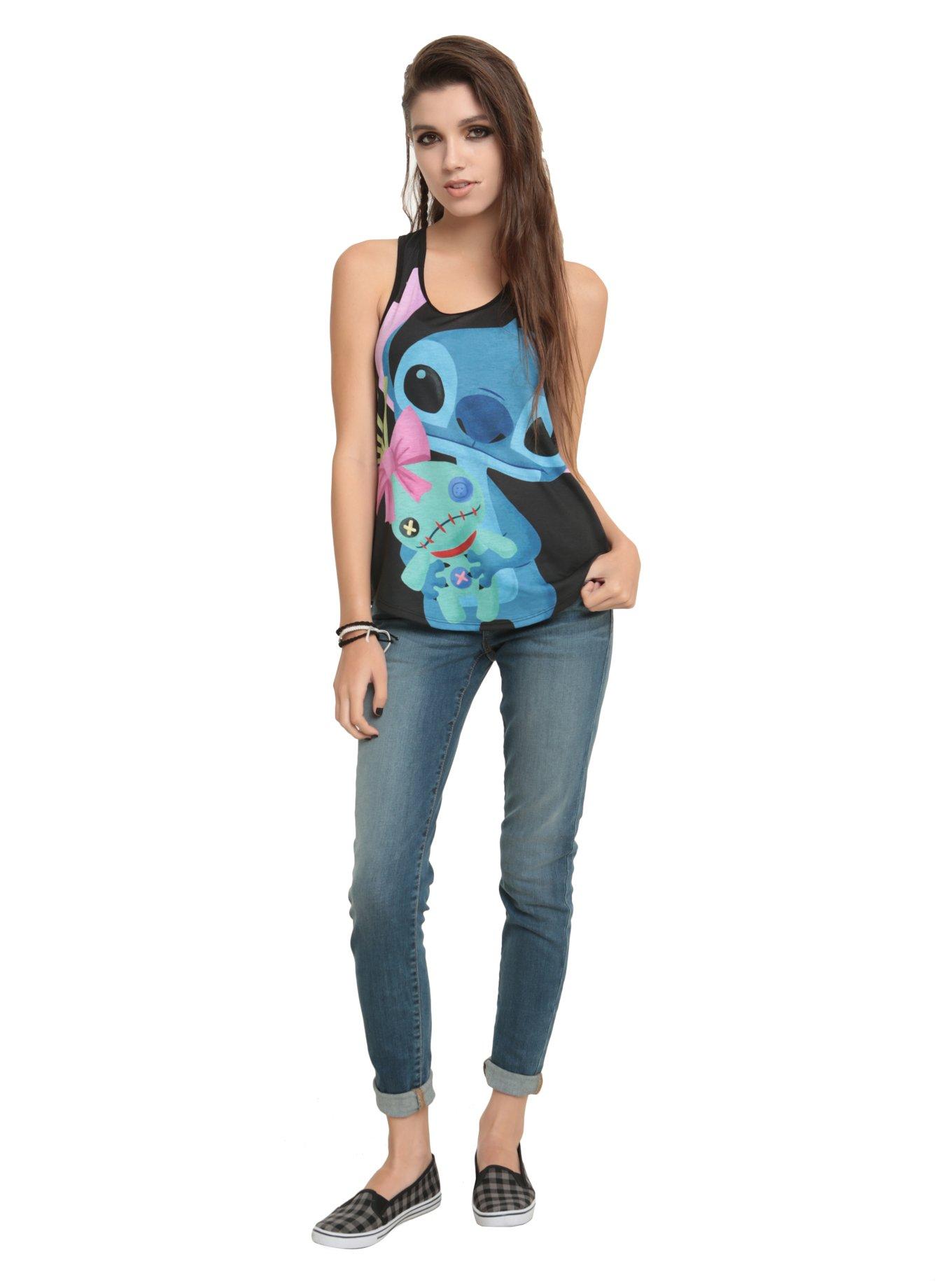 Disney Lilo & Stitch Cuddly Stitch Girls Tank Top, , alternate