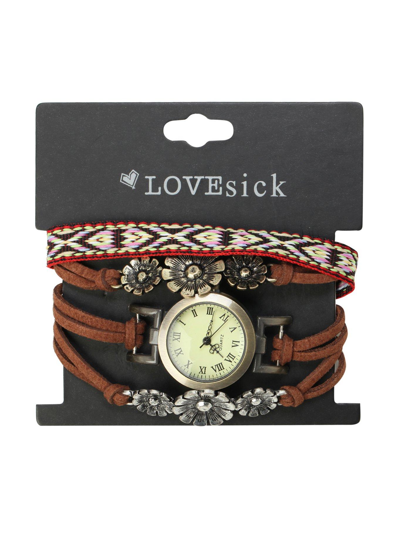 LOVEsick Floral Clock Bracelet, , alternate