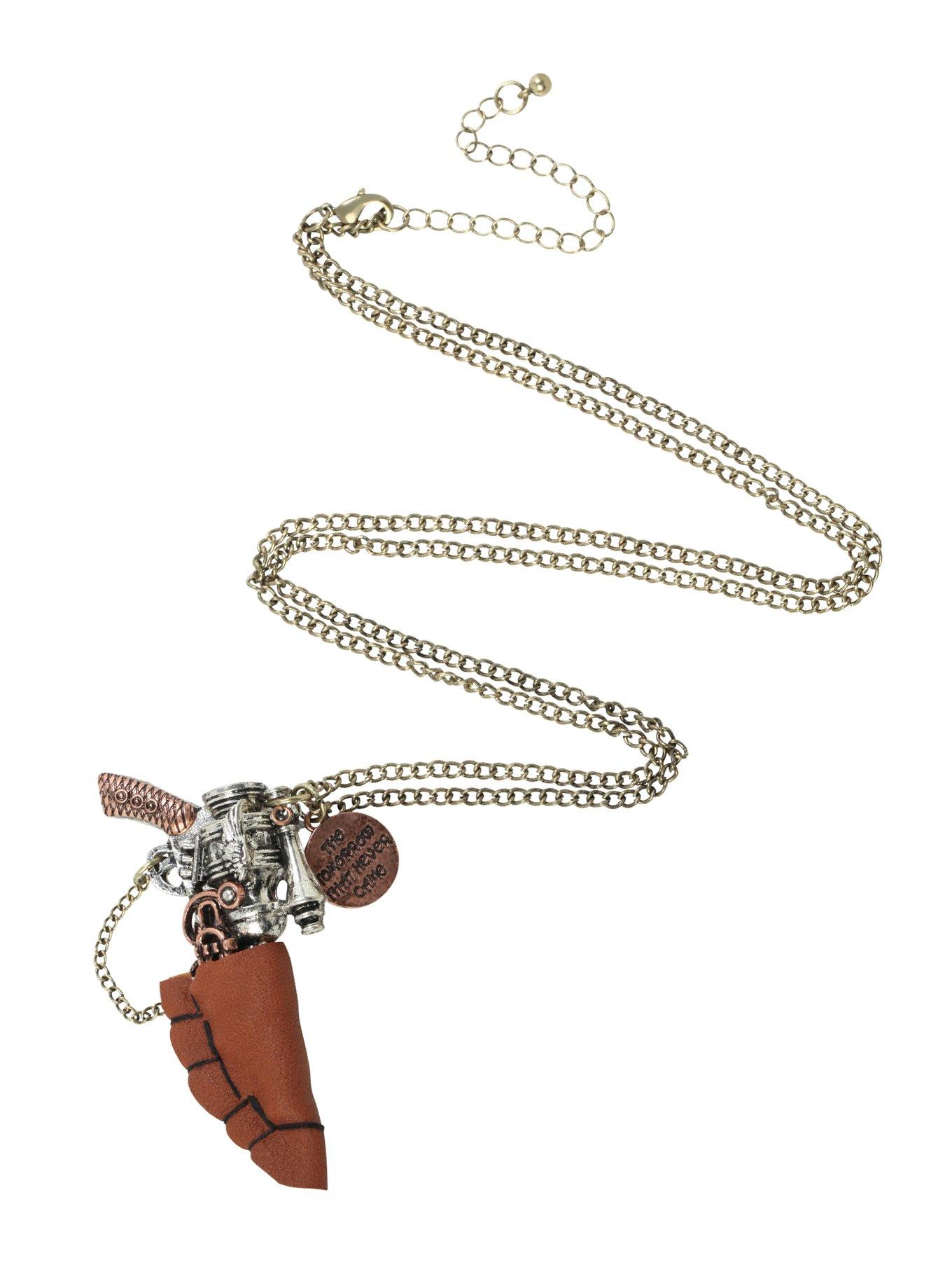 LOVEsick Steampunk Gun Necklace, , alternate