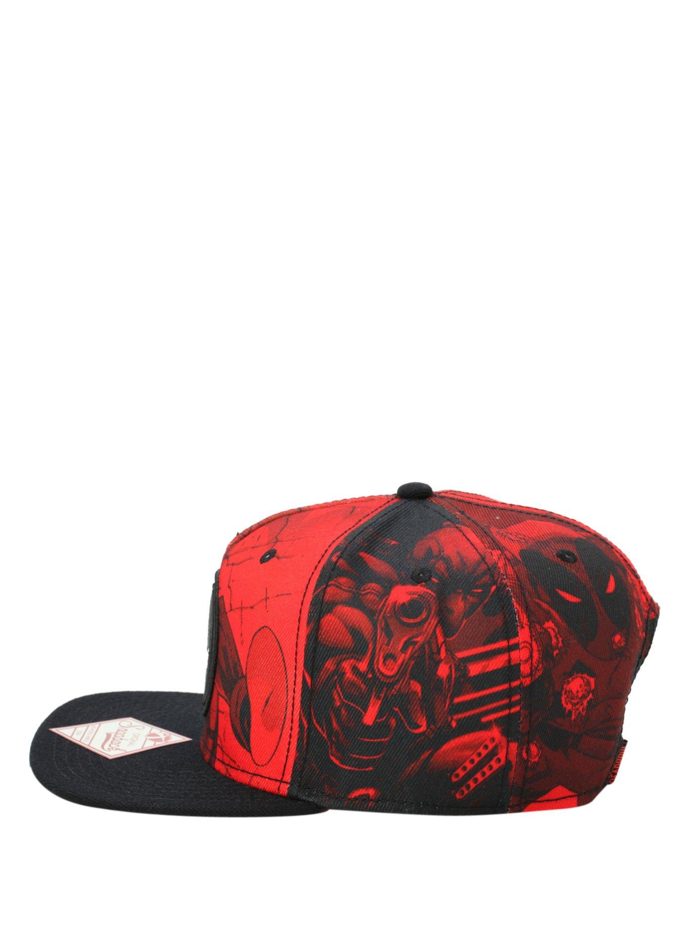 Marvel Deadpool Red Tonal Snapback Hat, , alternate