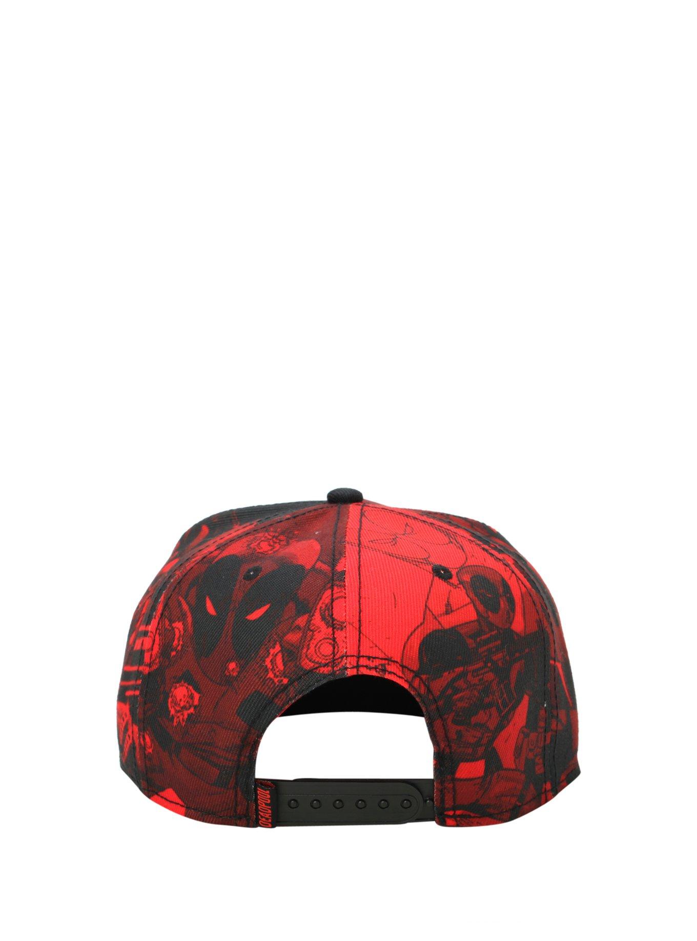Marvel Deadpool Red Tonal Snapback Hat, , alternate