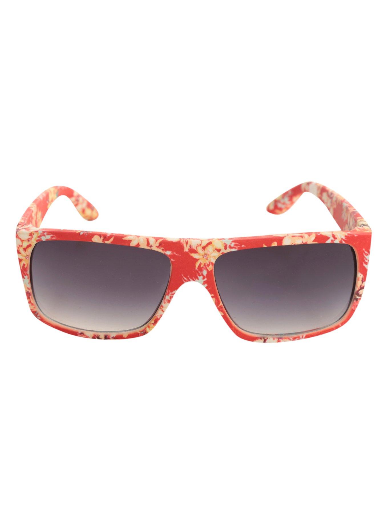 Hawaiian Red Flat Top Sunglasses, , alternate