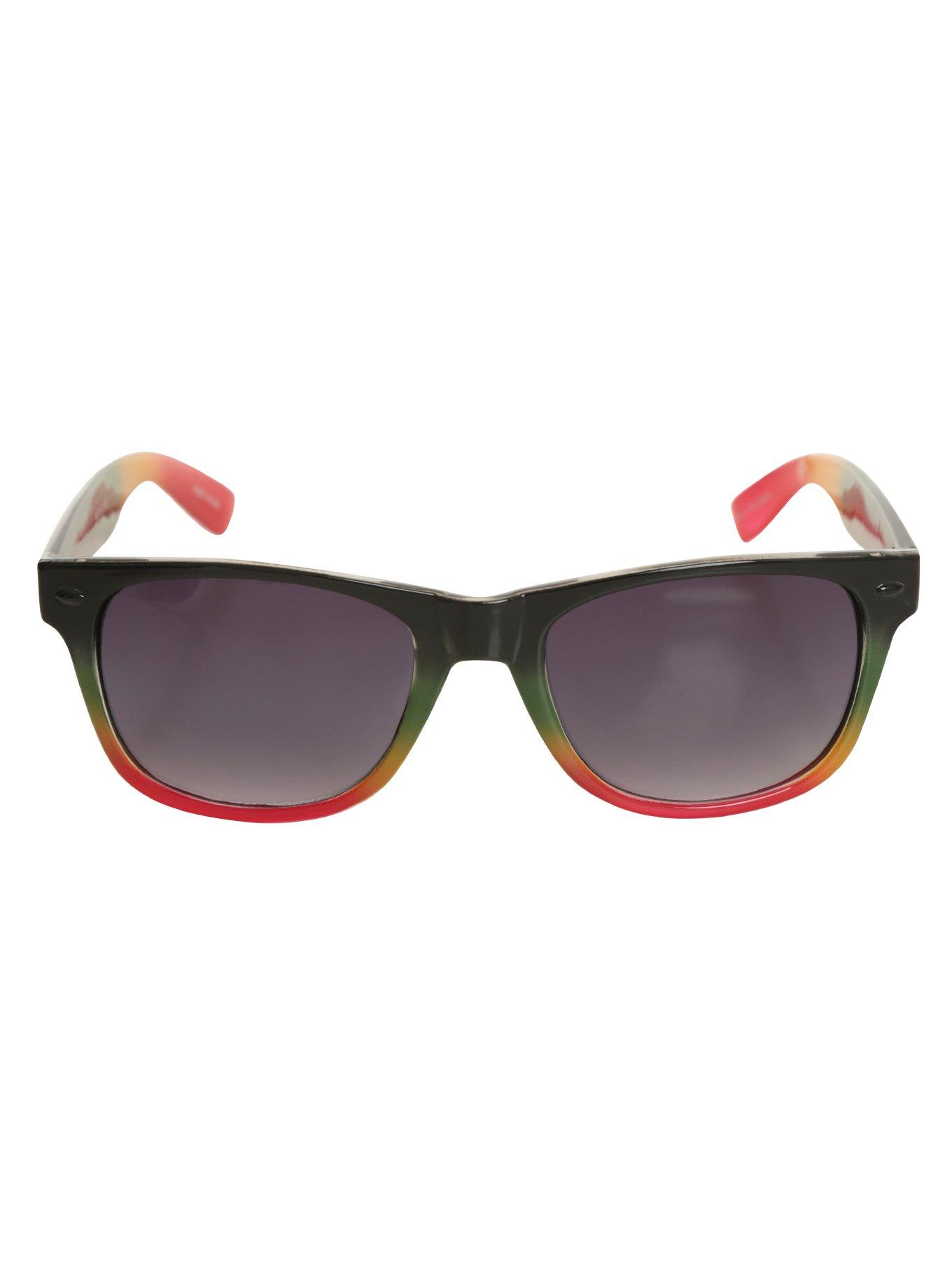 Rasta Fade Retro Sunglasses, , alternate