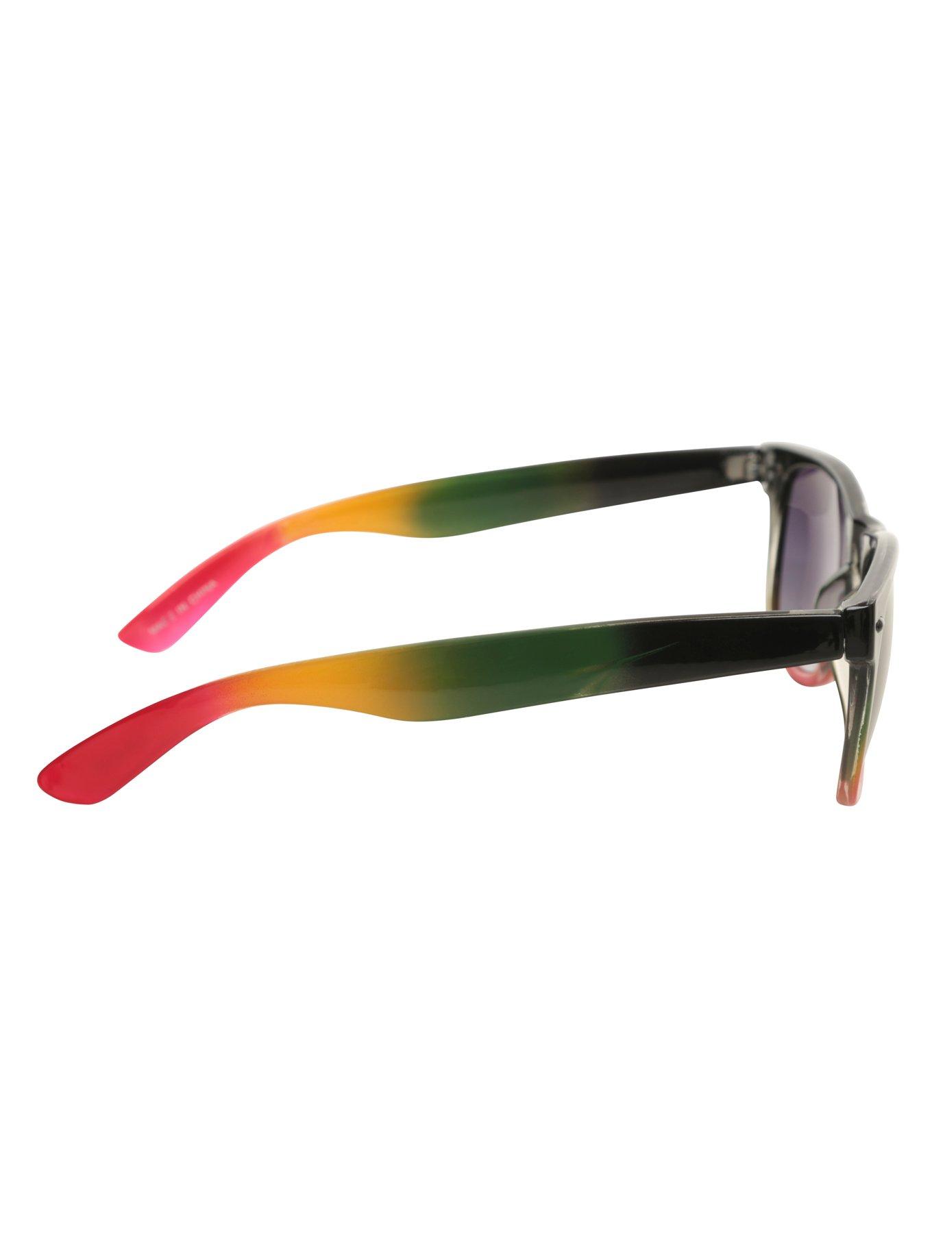 Rasta Fade Retro Sunglasses, , alternate