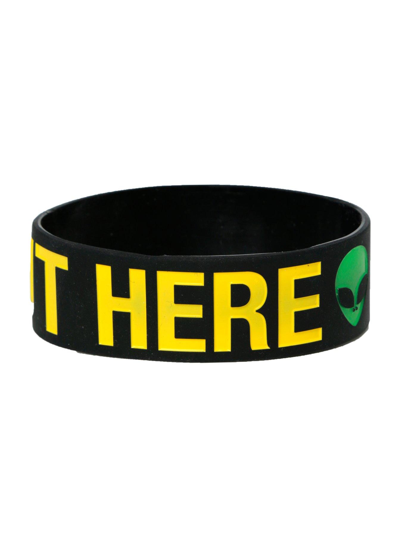 We Out Here Alien Rubber Bracelet, , alternate