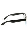 Black & Blue Wire Rim Clear Lens Glasses, , alternate