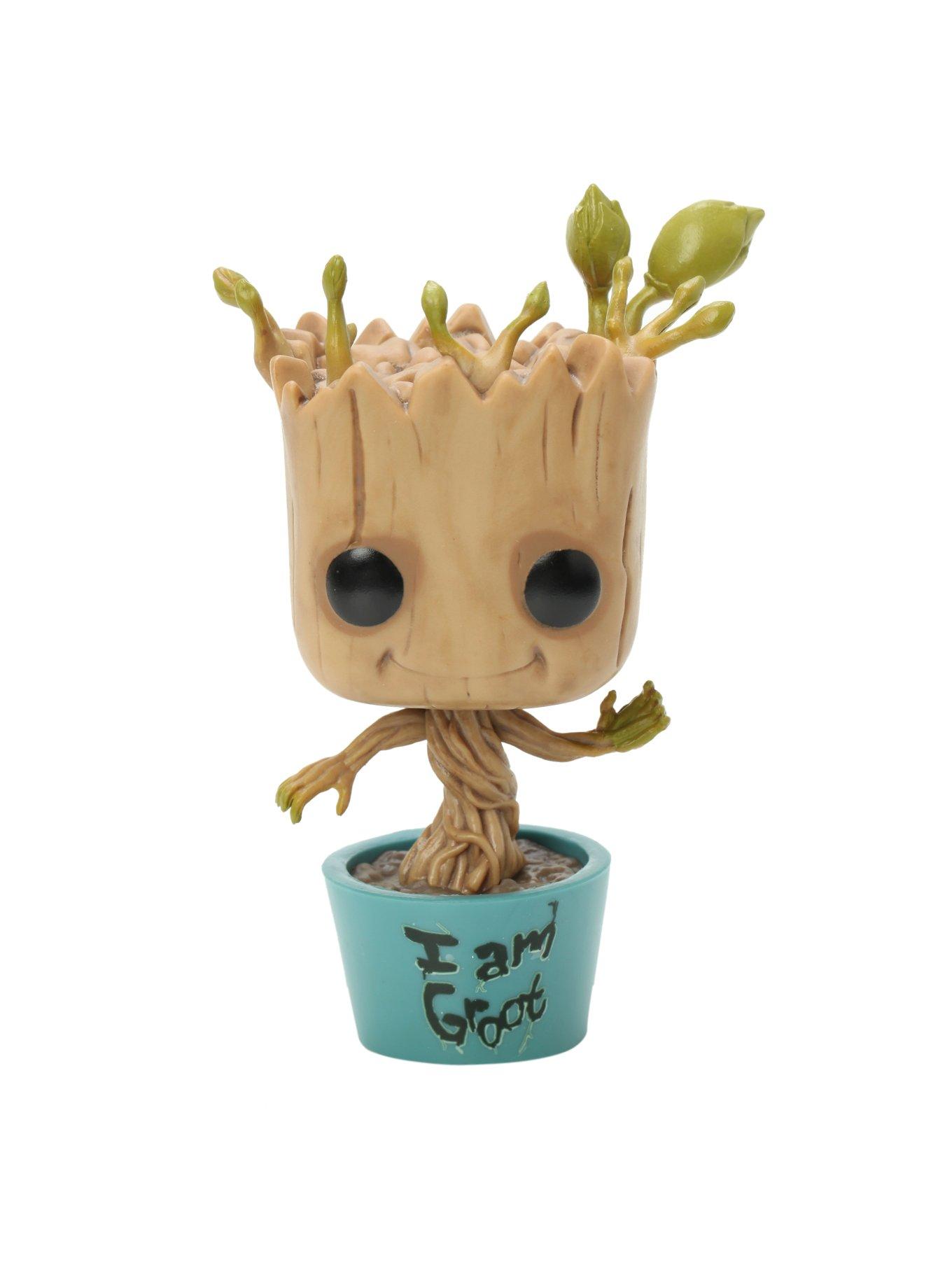Funko Pop Marvel #1196 Groot With Cheese Puffs I Am Groot GOTG Flocked Hot  Topic