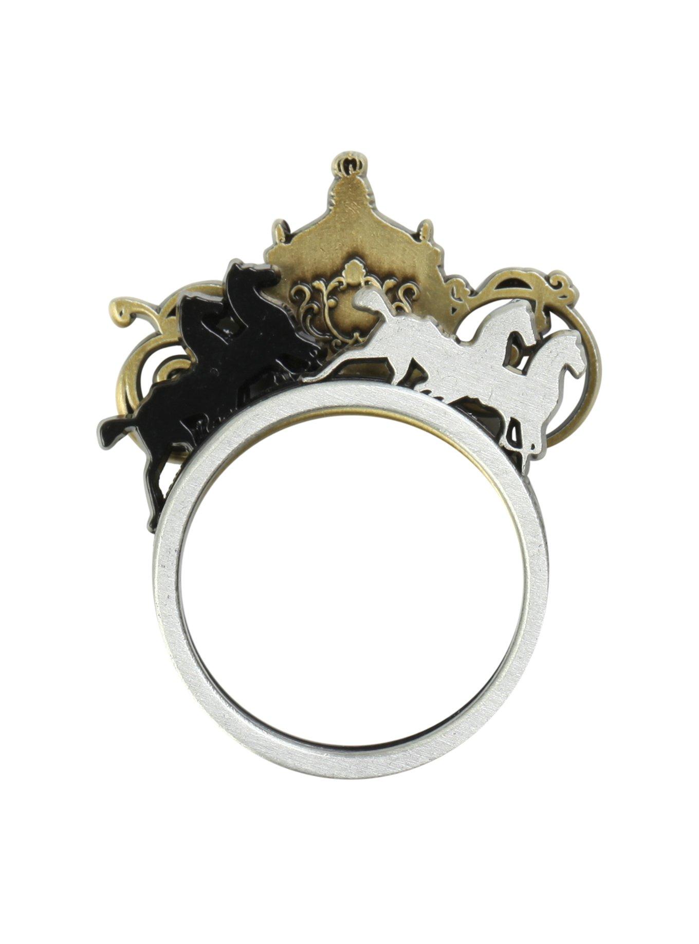 Disney Cinderella Carriage Stack Ring Trio Set, , alternate